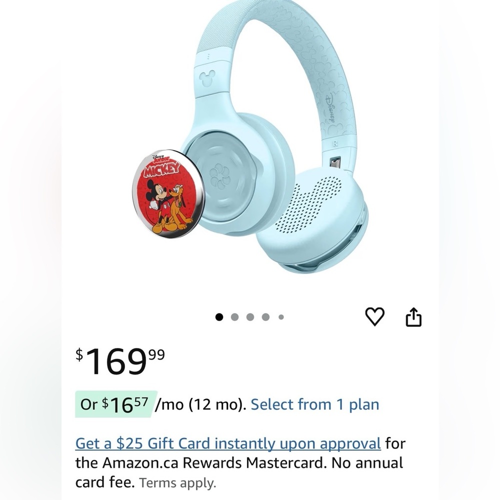 Onanoff StoryPhone Storytelling Headphones for Kids - Light Blue